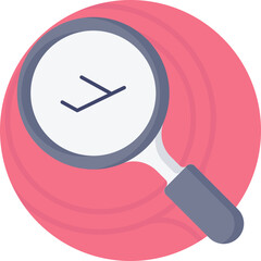 Searching Flight Icon On Pink Background.