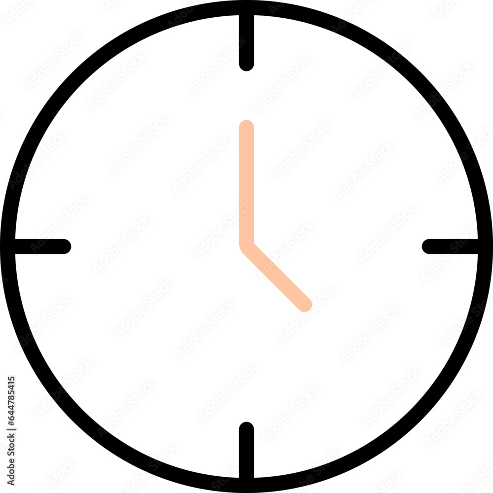 Poster isolated clock icon in linear style.
