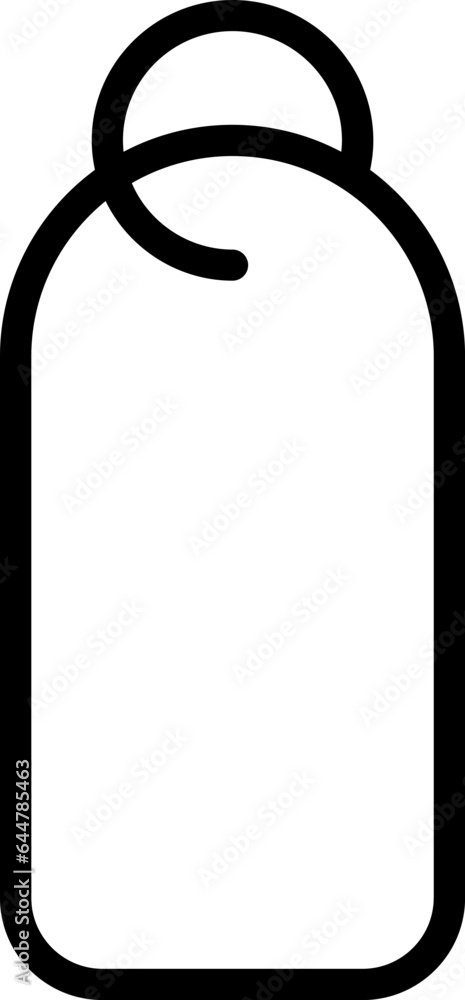 Poster black line art tag icon in flat style.