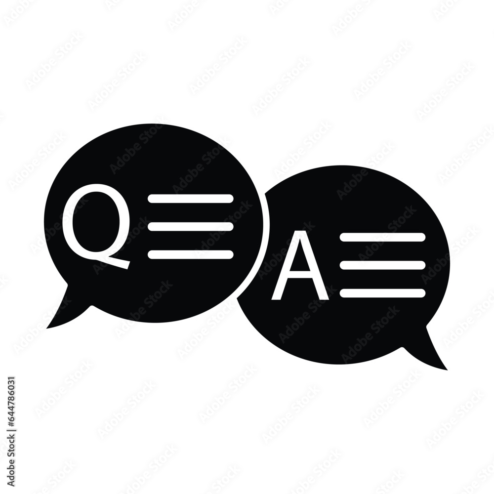Poster qa q a icon vector faq sign ask answer icon