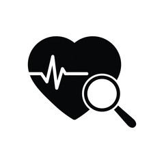 pulse heart check up icon vector health cardiology clinic logo