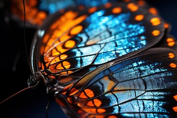 close up of fire beautiful butterfly wings
