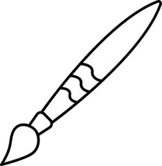 Psvgntbrush icon in black line art.