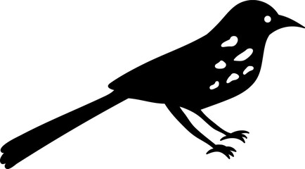 bird silhouette on white background vector