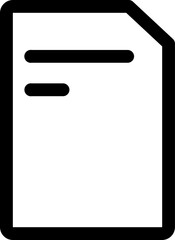 File or Document icon in thin line art.