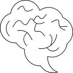 Flat Style Brsvgn Icon in Line Art.