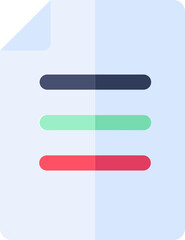 Colorful file or Page icon in flat style.