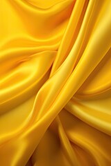 Fototapeta premium yellow silk fabric - generative ai