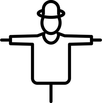 recommend clip art: Scarecrow Icon or Symbol in Black Line Art.