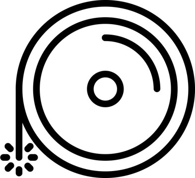 Fireworks Ground Spinner (Charkhi) icon in black thin line art.