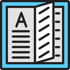 Open Notebook Icon in Flat style.