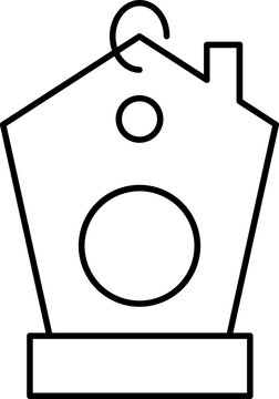 recommend clip art: Hang Birdhouse Icon in Black Line Art.