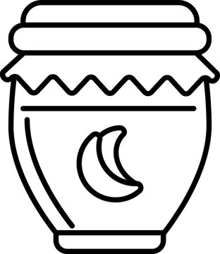 recommend clip art: Jam Jar Icon in Black Thin Line Art.