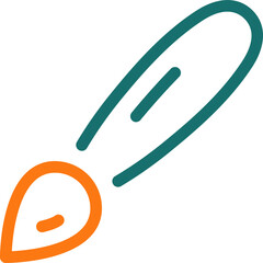 Psvgnt Brush icon in green and orange line art.