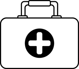 Black outline illustration of First svgd box icon.