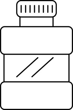 recommend clip art: Mouthwash Icon In Black Line Art.
