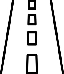 Line Art Road or Street Icon in Flat Style.