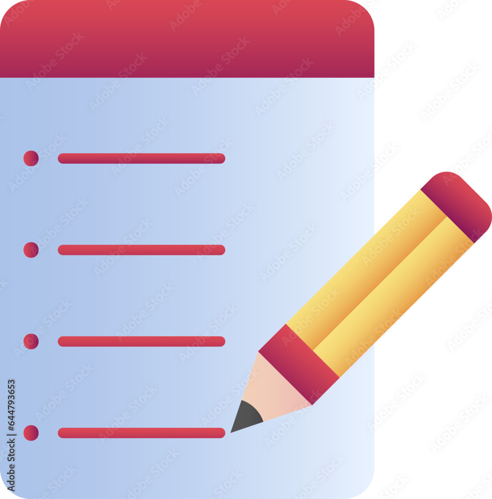 Poster flat style edit note or message colorful icon.