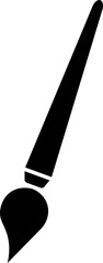 Paint Brush Icon In B&W Color.