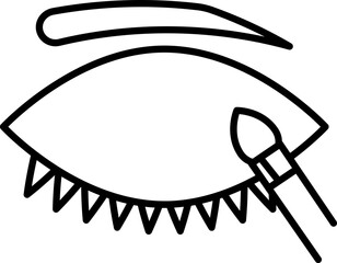 Linear Style Apply Eyeshadow Icon.