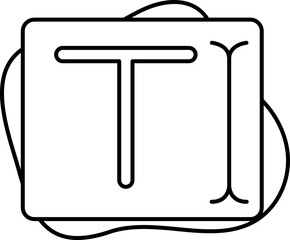 T Alphabet OrJunction Icon On White Background.
