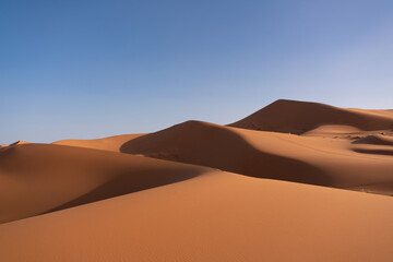 Great dunes of the Merzouga desert
