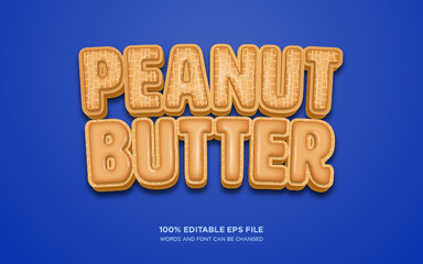 Peanut Butter 3D editable text style effect