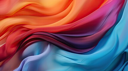 Obraz premium colorful silk fabric background - generative ai