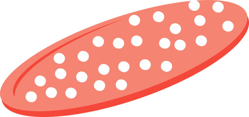 Cookie Or Biscuit Icon In Red And White Color.