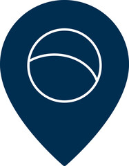 Location Pin Icon in Flat Style.
