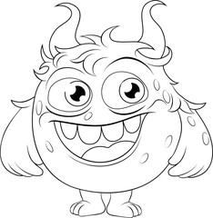 Monster Alien Cute Cartoon Funny Character Mascot