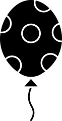 Balloon Icon In B&W Color.