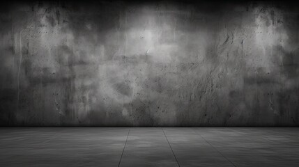 Dark black and gray abstract cement wall and interior textured studio room for product display. Wall background