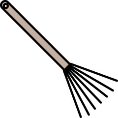 Isolated Broom Icon In Grey And Black Color.