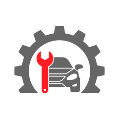 Auto service sign. Car repair logo. Vector. EPS