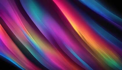 Colorful streamlined wave neon art background Generative AI