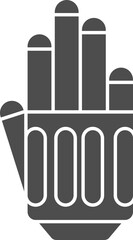 Cricket Glove Icon In Gray And White Color.