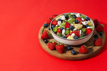 Fruit salad, healthy food and healthy nutrition