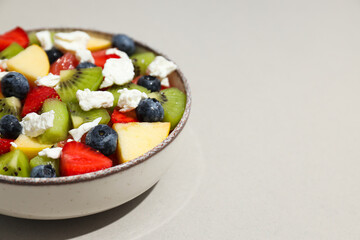Healthy food and healthy nutrition concept - fruit salad