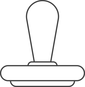 recommend clip art: Black Outline Stamper Icon Or Symbol.