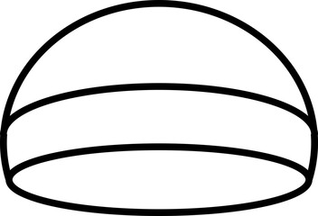 Muslim Cap Icon In Black Outline.