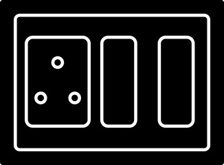 Switchboard Icon In B&W Color.