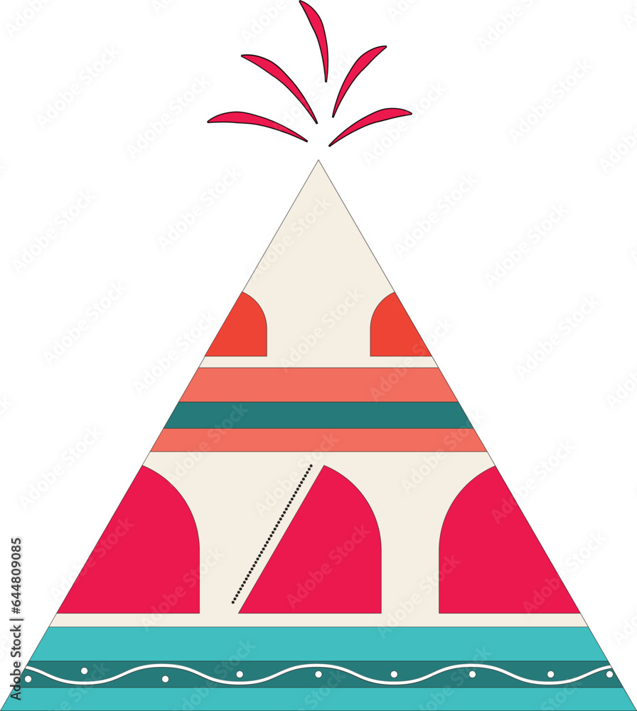 Poster bursting firecracker anar element in flat style.