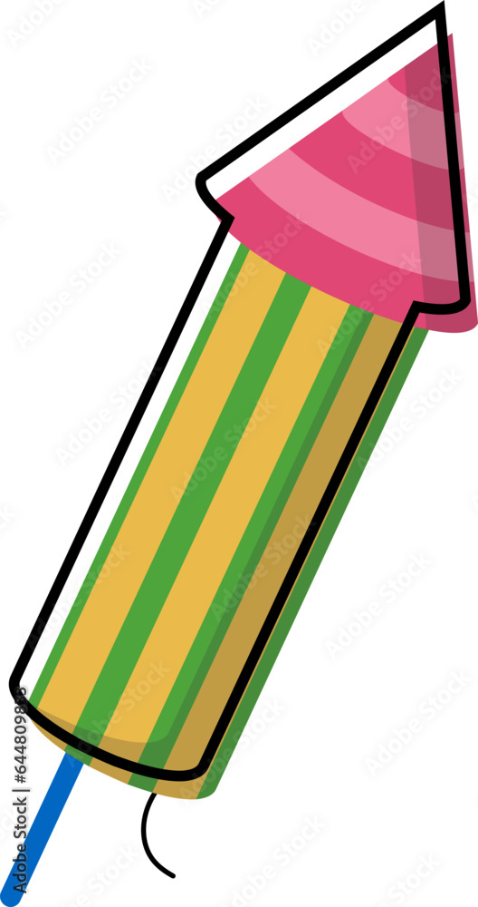 Poster fireworks rocket element in colorful.