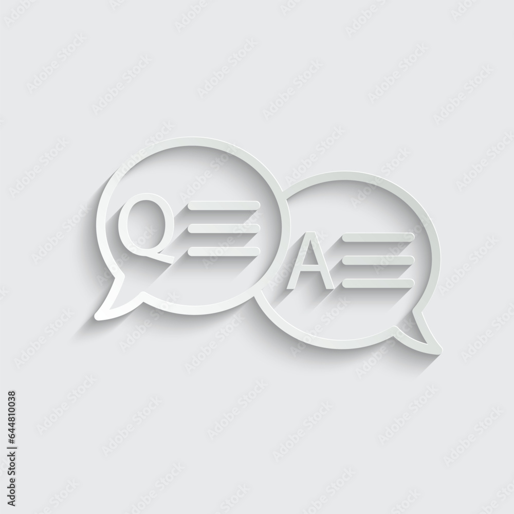 Poster qa q a icon vector faq sign ask answer icon