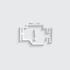 car engine icon vector sign