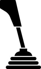 Gear Stick Icon In Black And White Color.