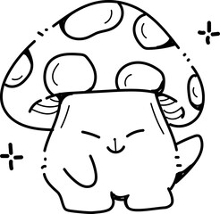 Mushroom Sticker Doodle