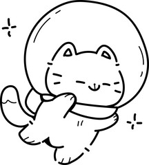 Astronaut Sticker Doodle