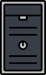 Computer CPU Icon in Grey Color.